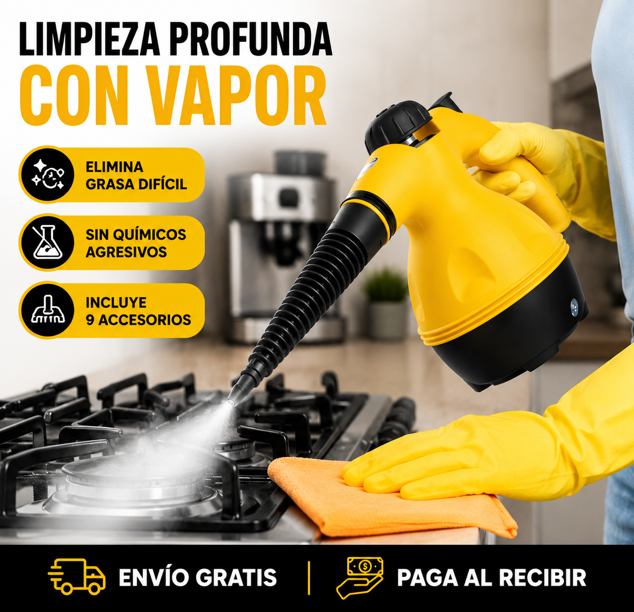 [PROMO] Máquina de Limpeza a Vapor – Remove Graxa Persistente sem Produtos Químicos 🔥